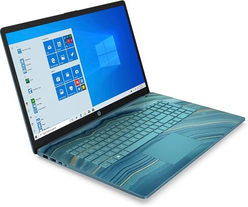 HP 17-cn0040ds كمبيوتر محمول بشاشة لمس 17.3 بوصة، Intel Pentium Gold 7505، ذاكرة الوصول العشوائي 8 جيجابايت، 512 جيجابايت SSD، Underwater Teal (متجدد) in Saudi Arabia