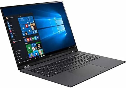 كمبيوتر محمول LG gram خفيف للغاية، 16 بوصة WQXGA (2560 x 1600) IPS 16:10 شاشة لمس 2 في 1، Evo i7-1165G7، عمر بطارية 21 ساعة، قلم ستايلس، واي فاي 6، Thunderbolt 4، بصمة الإصبع، كاميرا ويب (16 جيجابايت رام) | ٥١٢ جيجا بايت PCIe SSD) in Kuwait
