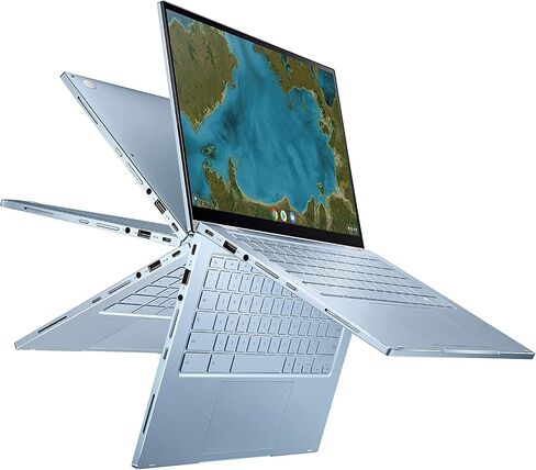 كمبيوتر محمول قابل للتحويل ASUS Chromebook Flip 14 2 في 1 | شاشة NanoEdge تعمل باللمس بدقة FHD مقاس 14 بوصة | Intel Core M3-8100Y | ذاكرة وصول عشوائي (RAM) سعة 8 جيجابايت | تخزين سعة 320 جيجابايت (بطاقة eMMC+256 جيجابايت سعة 64 جيجابايت) | لوحة مفاتيح بإض in Saudi Arabia