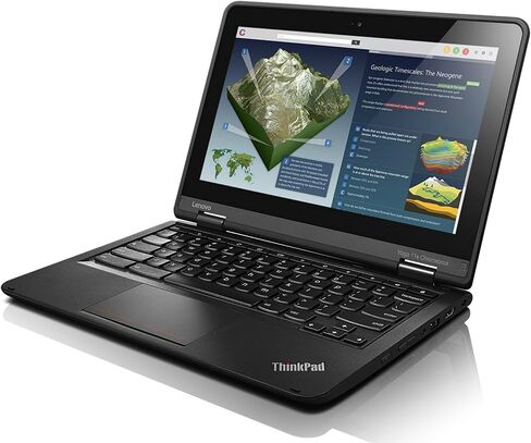 2017 Lenovo Thinkpad Yoga 11.6 بوصة قابلة للتحويل HD IPS Multitouch Chromebook، معالج Intel رباعي النواة 1.6 جيجا هرتز، 4 جيجا رام، 16 جيجا SSD، HDMI، بلوتوث، 802.11ac، USB 3.0، كاميرا ويب عالية الدقة، نظام تشغيل Chrome in Saudi Arabia
