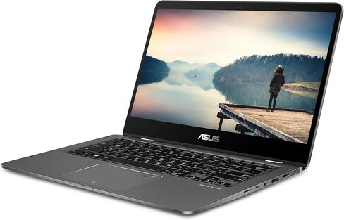 ASUS ZenBook Flip 14 UX461UA-DS51T كمبيوتر محمول قابل للتحويل فائق النحافة شاشة عرض عريضة 14 بوصة FHD الجيل الثامن من معالج Intel Core i5، 8 جيجابايت، 256 جيجابايت SATA SSD، Windows 10، لوحة مفاتيح بإضاءة خلفية، بصمة الإصبع، قلم ستايلس in Saudi Arabia
