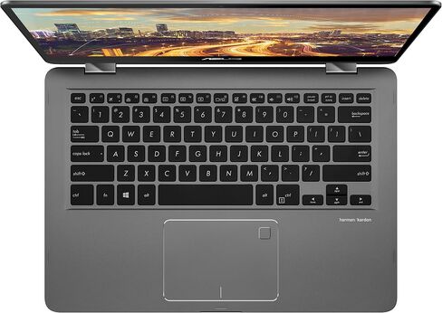 ASUS ZenBook Flip 14 UX461UA-DS51T كمبيوتر محمول قابل للتحويل فائق النحافة شاشة عرض عريضة 14 بوصة FHD الجيل الثامن من معالج Intel Core i5، 8 جيجابايت، 256 جيجابايت SATA SSD، Windows 10، لوحة مفاتيح بإضاءة خلفية، بصمة الإصبع، قلم ستايلس in Saudi Arabia