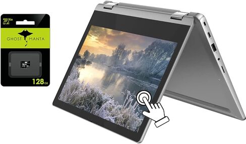 Lenovo 2021 Newest Flex 3 شاشة لمس عالية الدقة 11.6 بوصة كمبيوتر محمول Chromebook 2 في 1 قابل للتحويل، وحدة المعالجة المركزية MediaTek MT8183 8 النواة، ذاكرة 4 جيجابايت، مساحة تخزين 160 جيجابايت (32 جيجابايت eMMC + 128 جيجابايت Micro SD)، WiFi 5، نظام تشغ in Kuwait