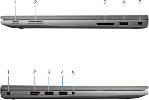 ديل i5368-7643GRY لاب توب 13.3 بوصة فل اتش دي 2 في 1 (معالج انتل كور i5-6200U 2.3 جيجا هرتز، ذاكرة الوصول العشوائي 8 جيجا، 256 جيجا اس دي دي، ويندوز 10) رمادي in Saudi Arabia