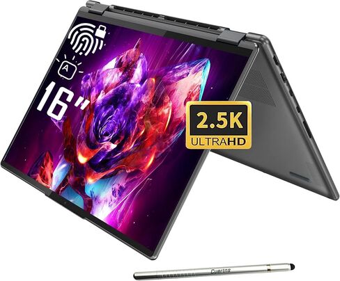 Lenovo 2023 Yoga 7i 16" Touchscreen 2.5K 2560x1600 400nits 2-in-1 Laptop, 12th Evo Platform Intel 12-Core i5-1240P Upto 4.4GHz, 8GB LPDDR5 RAM, 1TB SSD, WiFi 6, Backlit KB, W/Stylus Pen, Win11 Home in Saudi Arabia