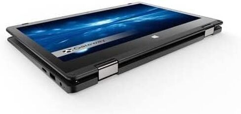 أحدث كمبيوتر محمول قابل للتحويل بشاشة لمس 11.6 بوصة HD 2 في 1 باللون الأسود Intel N4020 وذاكرة وصول عشوائي 4 جيجابايت وذاكرة وصول عشوائي 64 جيجابايت SSD وكاميرا ويب Mini-HDMI Hugo Tech Mart Windows 10 S in Kuwait