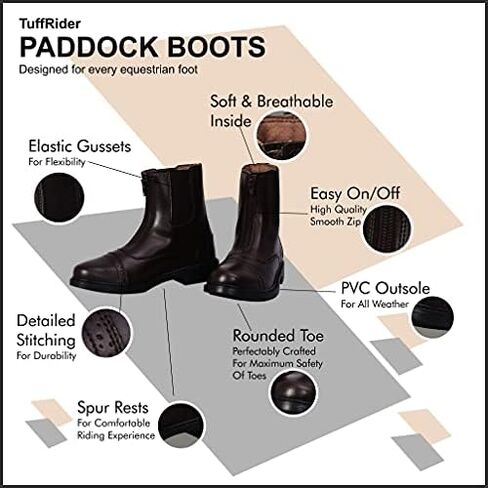 TuffRider Ladies Starter Front Zip Paddock Boots in Kuwait