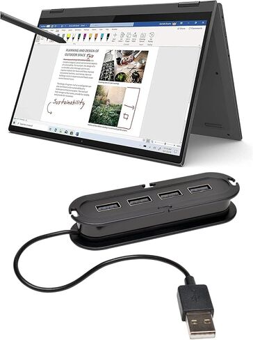 لاب توب لينوفو فليكس 5 14 بوصة 2 في 1، شاشة لمس 14.0 بوصة فل اتش دي (1920 × 1080)، معالج ايه ام دي رايزن 5 4500U، رسومات ايه ام دي راديون، قلم رقمي متضمن، ويندوز 10 برو، رمادي جرافيتي (16 جيجابايت رام + 1 تيرابايت اس اس دي) in Kuwait