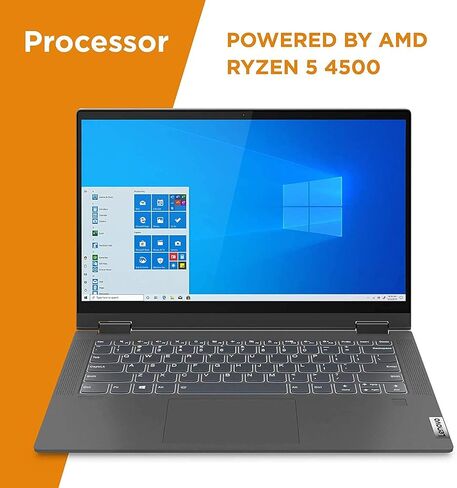 لاب توب لينوفو فليكس 5 14 بوصة 2 في 1، شاشة لمس 14.0 بوصة فل اتش دي (1920 × 1080)، معالج ايه ام دي رايزن 5 4500U، رسومات ايه ام دي راديون، قلم رقمي متضمن، ويندوز 10 برو، رمادي جرافيتي (16 جيجابايت رام + 1 تيرابايت اس اس دي) in Kuwait