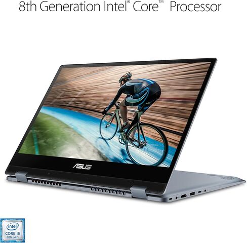 Asus Vivobook Flip 14 Thin & Light 2-in-1 Touch Laptop, 14" FHD Intel Core i7-8565U Processor, 8GB RAM, 512GB PCIe Nvme SSD, Windows 10 Home, Fingerprint Reader, TP412FA-DB72T, Star Grey in Saudi Arabia