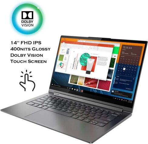 لاب توب لينوفو يوجا C940 2 في 1، شاشة 14.0 بوصة FHD IPS Touch 400nits، كور i5-1035G4، كاميرا ويب، لوحة مفاتيح بإضاءة خلفية، بصمة الإصبع، USB-C، Thunderbolt 3، Intel Iris Plus Graphics، Windows 10 Home، قلم in Saudi Arabia