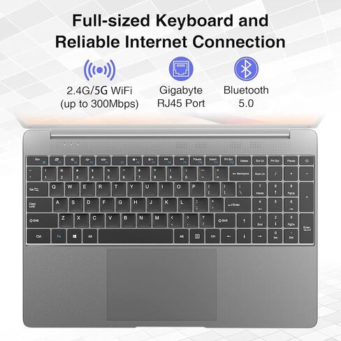 BiTECOOL 15.6-inch Windows 11 Laptop, Intel Core i3-5005U and 12GB RAM, 512GB SSD, FHD IPS Display Laptop Computer with 2.4G/5G Dual Band WiFi, Bluetooth 5.0, RJ45, Type C, Webcam, Long Battery Life in Kuwait