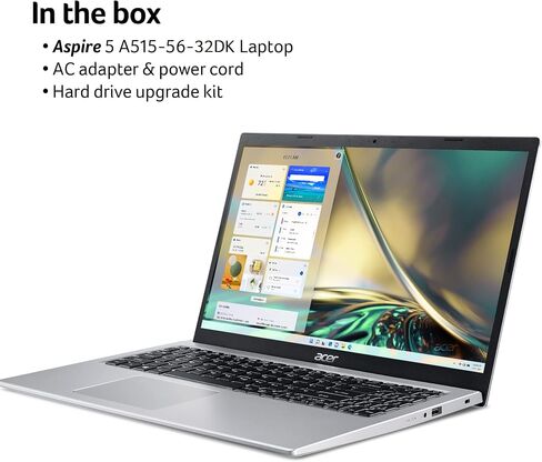لاب توب ايسر اسباير 5 A515-56-32DK سليم | 15.6 بوصة FHD IPS | معالج Core i3-1115G4 | 4 جيجابايت DDR4 | 128 جيجابايت NVMe SSD | WiFi 6 | Windows 11 Home في وضع S USB 3.0 Dock U301 in Kuwait