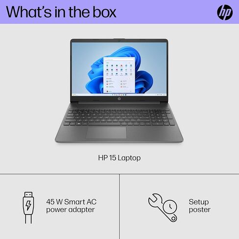 لاب توب اتش بي 15 بوصة، شاشة فل اتش دي، انتل كور i5-1235U، 16 جيجا رام، 512 جيجا اس اس دي، انتل ايريس اكس ايه جرافيك، ويندوز 11 هوم، 15-dy5399nr (2023) in Kuwait