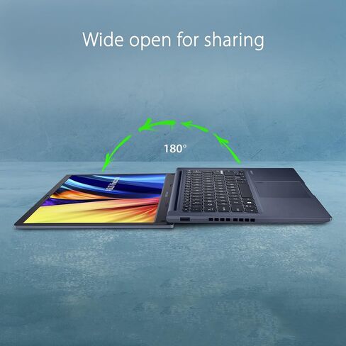 ASUS VivoBook 14 Slim Laptop, 14"  FHD Display, Intel Core i3-1215U CPU, Intel UHD Graphics, 4GB DDR4 RAM, 128GB SSD, Fingerprint Sensor, Windows 11 Home, Quiet Blue, F1402ZA-AB31 in Saudi Arabia