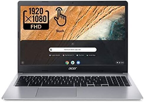 Acer 2022 Chromebook 315 15.6" Full HD 1080p IPS Touchscreen Laptop PC, Intel Celeron N4020 Dual-Core Processor, 4GB DDR4 RAM, 64GB eMMC, Webcam, WiFi, 12 Hrs Battery Life, Chrome OS, Silver in Saudi Arabia