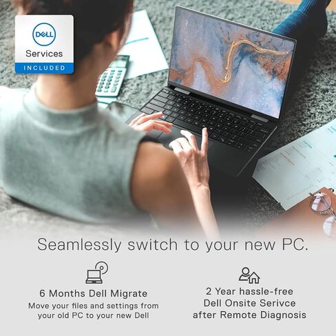 Dell XPS 13 9310 Touchscreen Laptop - 13.4-inch UHD+ Display, Thin and Light, Intel Core i5-1135G7, 8GB LPDDR4x RAM, 512GB SSD, Intel Iris Xe, Killer Wi-Fi 6 with Dell Service, Win 11 Home - Silver in Saudi Arabia