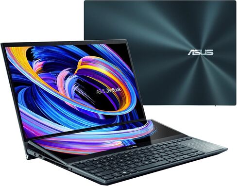 اسس لابتوب زين بوك برو ديو 15 OLED UX582، شاشة لمس OLED 15.6 انش 4K، i9-12900H، 32GB، 1TB، جيفورس RTX 3070 Ti، سكرين باد بلس، ويندوز 11 برو، ازرق سماوي، UX582ZW-XB99T in Saudi Arabia