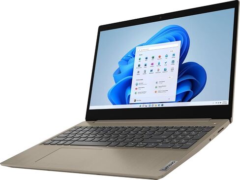 Lenovo Ideapad 3 Laptop, 15.6" HD Touchscreen, 11th Gen Intel Core i3-1115G4 Processor, 8GB DDR4 RAM, 128GB PCIe NVMe SSD, HDMI, Webcam, Wi-Fi 6, Bluetooth, Windows 11 Home, Almond in Saudi Arabia