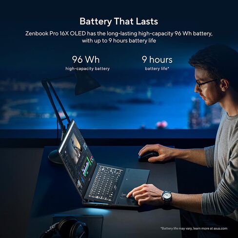 ASUS Zenbook Pro 16X OLED 16 بوصة 4K OLED 16:10 شاشة تعمل باللمس، قرص، وحدة المعالجة المركزية Intel i7-12700H، رسومات GeForce RTX 3060، ذاكرة الوصول العشوائي 16 جيجابايت، 1 تيرابايت SSD، Windows 11 Home، أسود، UX7602ZM-DB74T in Saudi Arabia