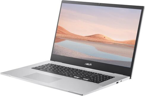 كمبيوتر محمول ASUS Chromebook Light، شاشة عريضة FHD مقاس 17.3 بوصة، إطار نحيف، Intel Celeron N4500، Type-C، Wi-Fi 6، Intel UHD Graphics، عمر بطارية 17 ساعة، كاميرا ويب (ذاكرة الوصول العشوائي DDR4 سعة 4 جيجابايت | بطاقة eMMC سعة 32 جيجابايت + بطاقة SD بسعة in Saudi Arabia
