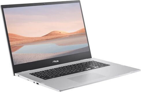 كمبيوتر محمول ASUS Chromebook Light، شاشة عريضة FHD مقاس 17.3 بوصة، إطار نحيف، Intel Celeron N4500، Type-C، Wi-Fi 6، Intel UHD Graphics، عمر بطارية 17 ساعة، كاميرا ويب (ذاكرة الوصول العشوائي DDR4 سعة 4 جيجابايت | بطاقة eMMC سعة 32 جيجابايت + بطاقة SD بسعة in Saudi Arabia
