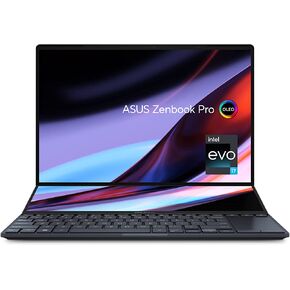 Zenbook Pro 14 Duo OLED 14.5" 2.8K OLED Touch, 120Hz Refresh Rate, ScreenPad Plus, Intel Evo Platform, i7-12700H CPU, 32GB RAM, 1TB SSD, Windows 11 Home, Tech Black, UX8402ZA-DB76T in Saudi Arabia