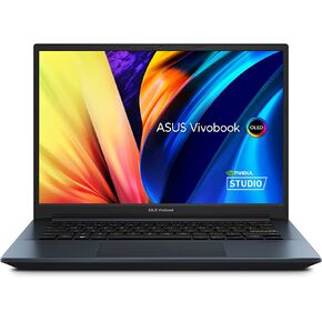 ASUS VivoBook Pro 14 OLED Slim Laptop, 14" WQXGA+ 16:10 OLED Display, AMD Ryzen 7 5800H CPU, NVIDIA GeForce RTX 3050, 16GB RAM, 1TB SSD, Windows 11 Pro, Quiet Blue, M3401QC-EB74 in Saudi Arabia
