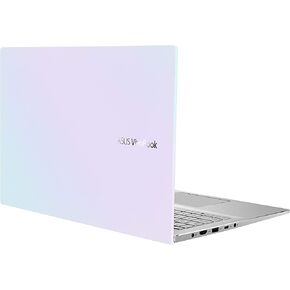 اسس لابتوب فيفوبوك S15 S533 رفيع وخفيف الوزن، شاشة 15.6 انش FHD، معالج انتل كور i7-1165G7، ذاكرة RAM DDR4 16GB، SSD PCIe 512GB، قارئ بصمات الاصابع، واي فاي 6، ويندوز 10 هوم، ابيض دريمي، S533EA-DH74-WH
