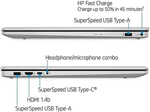 2022 Newest HP 17.3'' HD+ Touchscreen Laptop Business Computer, AMD Ryzen 5 5500U Hexa-Core (up to 4.0GHz), 16GB RAM, 1TB SSD, HDMI, Bluetooth 5, Webcam, Windows 11 w/ 3in1 Accessories, Silver in Kuwait