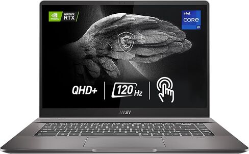 كمبيوتر محمول MSI Creator Z16 الاحترافي: شاشة لمس 16 بوصة QHD+ 16:10 120 هرتز، Intel Core i9-11900H، NVIDIA GeForce RTX 3060، ذاكرة وصول عشوائي 32 جيجابايت، 2 تيرابايت NVME SSD، Thunderbolt 4، Win10 PRO، رمادي لونار (A11UET-043) in Saudi Arabia