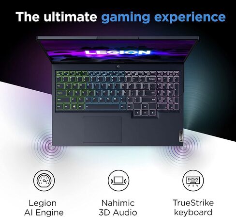 Lenovo Legion 5 15ARH7H, Gaming Notebook, 15.6" 165 Hz IPS， AMD Ryzen 7 6800H (3.20GHz), NVIDIA GeForce RTX 3060 Laptop GPU, RAM 16 GB DDR5 Storage 1TB PCIe SSD, Wi-Fi 6E, Storm Grey, W/GaLiMu in Saudi Arabia