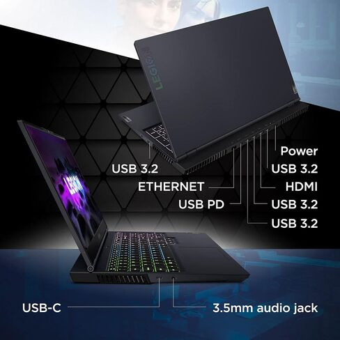 Lenovo Legion 5 15ARH7H, Gaming Notebook, 15.6" 165 Hz IPS， AMD Ryzen 7 6800H (3.20GHz), NVIDIA GeForce RTX 3060 Laptop GPU, RAM 16 GB DDR5 Storage 1TB PCIe SSD, Wi-Fi 6E, Storm Grey, W/GaLiMu in Saudi Arabia