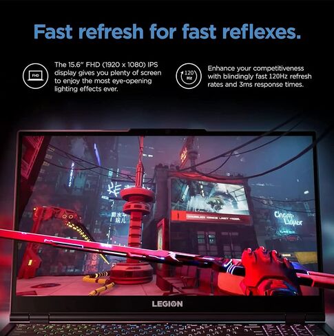 Lenovo 2022 Legion 5 15.6" 120Hz Gaming Laptop, AMD Ryzen 5 5600H, 64GB RAM, 2TB PCIe SSD, NVIDIA GeForce RTX 3050Ti, Backlit Keyboard, Phantom Blue, Windows 11, 32GB SnowBell USB Card in Saudi Arabia