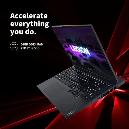 Lenovo 2022 Legion 5 15.6" 120Hz Gaming Laptop, AMD Ryzen 5 5600H, 64GB RAM, 2TB PCIe SSD, NVIDIA GeForce RTX 3050Ti, Backlit Keyboard, Phantom Blue, Windows 11, 32GB SnowBell USB Card in Saudi Arabia