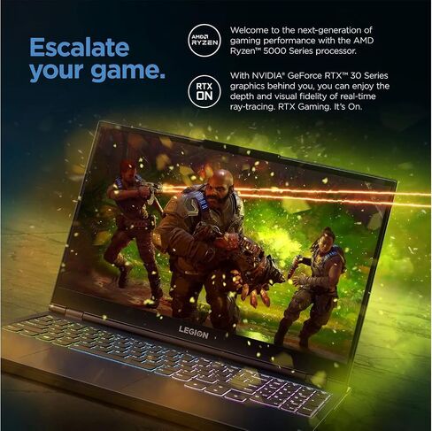 Lenovo 2022 Legion 5 15.6" 120Hz Gaming Laptop, AMD Ryzen 5 5600H, 64GB RAM, 2TB PCIe SSD, NVIDIA GeForce RTX 3050Ti, Backlit Keyboard, Phantom Blue, Windows 11, 32GB SnowBell USB Card in Saudi Arabia