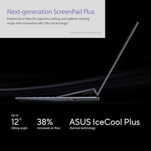 Zenbook Pro 14 Duo OLED 14.5 بوصة 2.8K OLED Touch، معدل تحديث 120 هرتز، ScreenPad Plus، منصة Intel Evo، وحدة المعالجة المركزية i7-12700H، ذاكرة الوصول العشوائي 32 جيجابايت، 1 تيرابايت SSD، Windows 11 Home، أسود، UX8402ZA-DB76T in Saudi Arabia