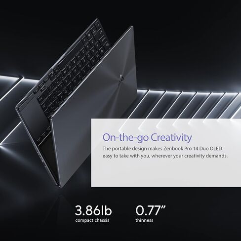 Zenbook Pro 14 Duo OLED 14.5 بوصة 2.8K OLED Touch، معدل تحديث 120 هرتز، ScreenPad Plus، منصة Intel Evo، وحدة المعالجة المركزية i7-12700H، ذاكرة الوصول العشوائي 32 جيجابايت، 1 تيرابايت SSD، Windows 11 Home، أسود، UX8402ZA-DB76T in Saudi Arabia