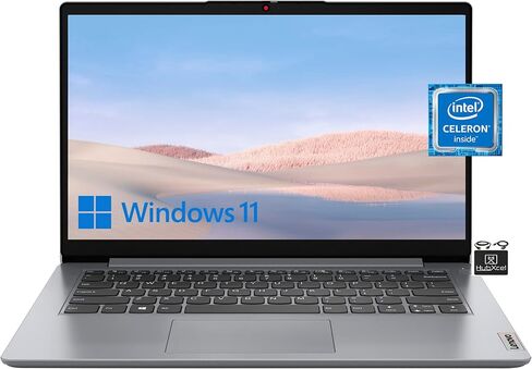 Lenovo IdeaPad 2023 Flagship 14" HD Screen Lightweight Laptop, 4-Core Intel Pentium N5030 (Upto 3.1GHz), 4GB RAM, 128GB eMMC,WiFi, Webcam, Long Battery Hours, Microsoft 365, Win 11S+HubxcelAccessory in Saudi Arabia