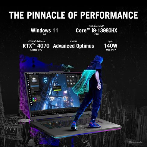 ASUS ROG Strix G16 (2023) Gaming Laptop, 16" Nebula Display 16:10 QHD 240Hz, GeForce RTX 4070, Intel Core i9-13980HX, 32GB DDR5, 1TB PCIe SSD, Wi-Fi 6E, Windows 11 Pro, G614JI-XS96 in Saudi Arabia