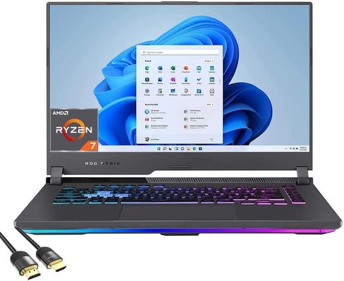 ASUS ROG Strix G15 Gaming Laptop, 15.6" FHD IPS 144Hz, AMD Ryzen 7 4800H 8 core, GeForce RTX 3060, 64GB RAM, 2TB PCIe SSD, RGB Backlit, WiFi 6, USB-C, RJ45, HDMI, SPS HDMI 2.1 Cable, Win 11 in Saudi Arabia