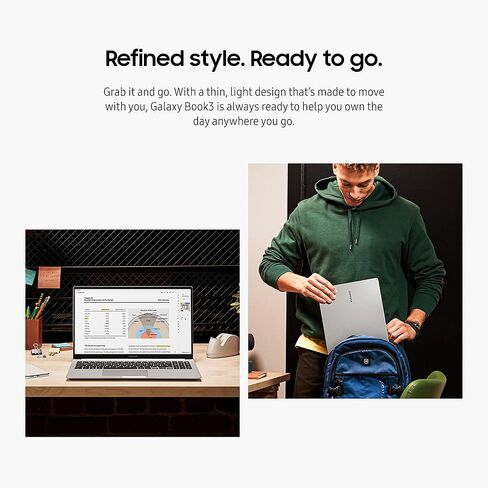 SAMSUNG 15.6" Galaxy Book3 Laptop Computer, 13th Gen Intel Core i7-1355U Processor / 16 GB / 512GB, Thin and Light, FHD Screen, Fingerprint Reader, HD Webcam, 2023 Model, NP750XFG-KB2US, Silver in Saudi Arabia
