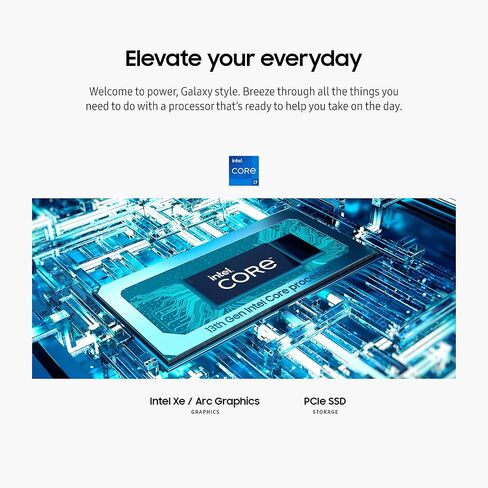 SAMSUNG 15.6" Galaxy Book3 Laptop Computer, 13th Gen Intel Core i7-1355U Processor / 16 GB / 512GB, Thin and Light, FHD Screen, Fingerprint Reader, HD Webcam, 2023 Model, NP750XFG-KB2US, Silver in Saudi Arabia
