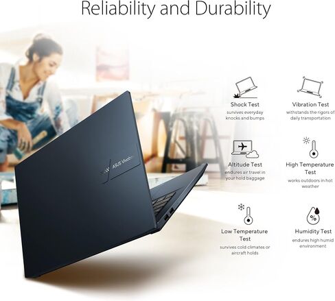 كمبيوتر محمول ASUS VivoBook Pro 14 OLED رفيع، شاشة 14 بوصة WQXGA+ 16:10 OLED، وحدة المعالجة المركزية AMD Ryzen 7 5800H، NVIDIA GeForce RTX 3050، ذاكرة الوصول العشوائي 16 جيجابايت، 1 تيرابايت SSD، Windows 11 Pro، أزرق هادئ، M3401QC-EB74 in Saudi Arabia