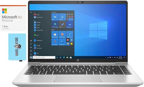 HP ProBook 640 G8 Home & Business Laptop (Intel i7-1185G7 4-Core, 16GB RAM, 256GB m.2 SATA SSD, Intel Iris Xe, 14.0" 60Hz Win 11 Pro) with MS 365 Personal, Dockztorm Hub in Saudi Arabia