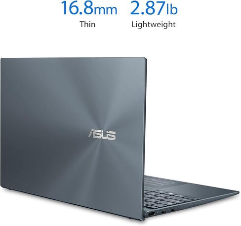 ASUS ZenBook 14 Ultra-Slim Laptop 14" FHD Display, AMD Ryzen 5 5600H CPU, Radeon Vega 7 Graphics, 8GB RAM, 512GB PCIe SSD, NumberPad, Windows 10 Home, Pine Grey, UM425QA-ES51 in Saudi Arabia