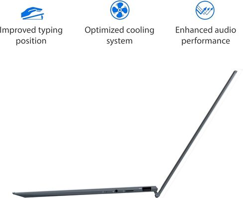 ASUS ZenBook 14 Ultra-Slim Laptop 14" FHD Display, AMD Ryzen 5 5600H CPU, Radeon Vega 7 Graphics, 8GB RAM, 512GB PCIe SSD, NumberPad, Windows 10 Home, Pine Grey, UM425QA-ES51 in Saudi Arabia