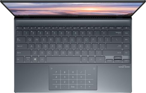 ASUS ZenBook 14 Ultra-Slim Laptop 14" FHD Display, AMD Ryzen 5 5600H CPU, Radeon Vega 7 Graphics, 8GB RAM, 512GB PCIe SSD, NumberPad, Windows 10 Home, Pine Grey, UM425QA-ES51 in Saudi Arabia