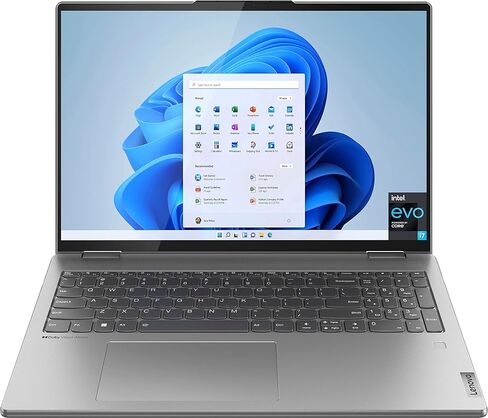 لينوفو لابتوب يوجا 7i بشاشة لمس 16 انش (2560x1600) 2 في 1 - انتل ايفو كور i7-1260P - ذاكرة LPDDR5 16GB - 512GB PCie الجيل الرابع SSD - رمادي اركتيك in Saudi Arabia