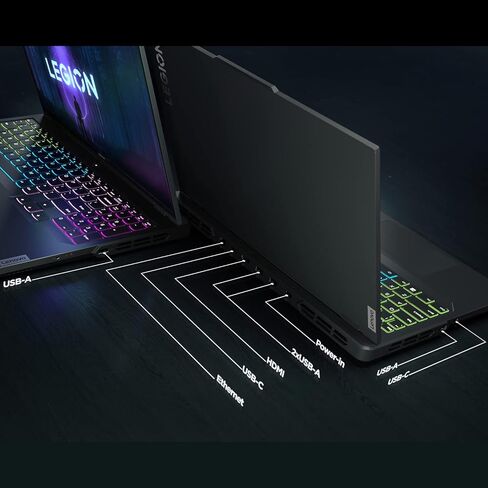 Lenovo Legion Pro 5i Gaming Laptop, 16" WQHD IPS 165Hz Display, GeForce RTX 4070, Intel 13th Gen i9-13900HX, 64GB DDR5 RAM, 1TB SSD, Webcam, 4-Zone RGB Backlit KB, Wi-Fi 6E, Windows 11 Home in Kuwait